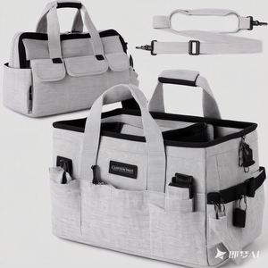 Sac à outils portable robuste d'origine usine, en matériaux de luxe, à large ouverture, organisateur de travail polyvalent pour hommes - Product Image 1