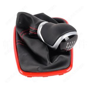 ฝาครอบหัวเกียร์หนัง Volkswagen Golf 4 แบบ 6 สปีด สีแดงคู่ ป้องกันคันเกียร์ตามหลักสรีรศาสตร์ - Product Image 1