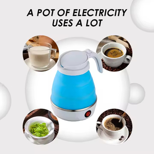 Portable 600ML Mini Tea <b>Kettle</b> Foldable Silicone Design <b>Temperature</b> <b>Control</b> Hotel Home Use Travel Friendly Keep-Warm Portable El - Product Image 3