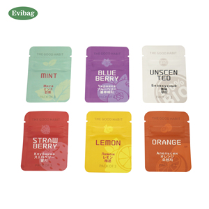 <strong>Small</strong> Sachet Packaging With Zipper 3 Side Seal Sachet Packing Custom Mylar <strong>Pouch</strong> Empty Sample Candy Bag - Product Image 1