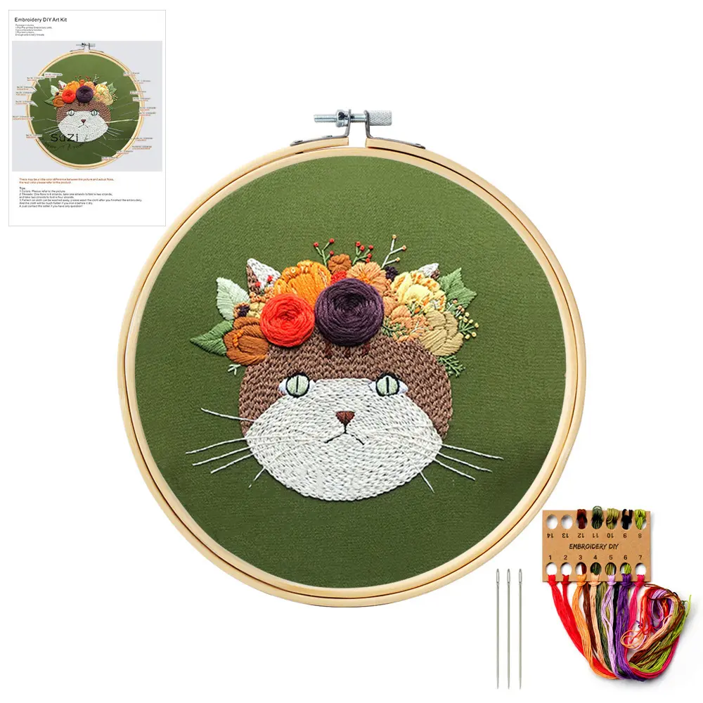 Full Range Embroidery Kit DIY Kreuzstich-Kits für Adult Crafts Stickerei Starter Kit Kreuzstich-Stickerei