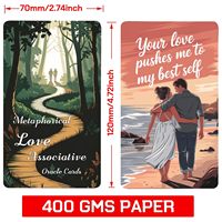 Vente en gros de cartes Oracle métaphoriques personnalisées, 56 cartes, papier écologique, inspiration créative, cartes Oracle de l'amour, impression couleur intégrale