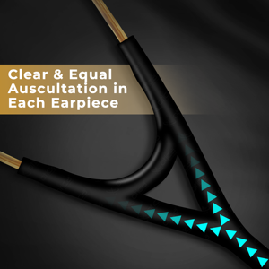 Stéthoscope OTICA Classic manuel à double tête, finition dorée, acier inoxydable, diaphragme accordable, acoustique premium, certifié CE - Product Image 5