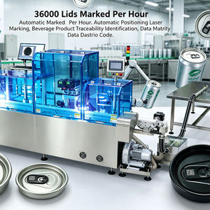 Machine de marquage laser à fibre haute vitesse avec certification CE pour couvercles de canettes en aluminium, inspection et rejet des bouchons défectueux, 600 pièces/min - Product Image 1