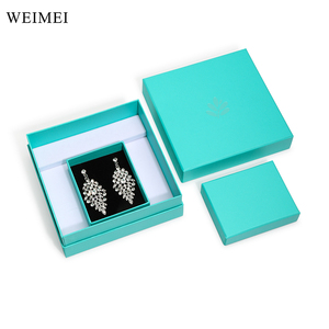 Boîte cadeau en papier vert de qualité supérieure personnalisée avec couvercle et base en carton pour l'emballage de colliers - Product Image 3