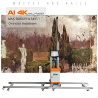 Impresora de Pared Inteligente con IA, 4K, con Ruedas, Impresora Vertical de Inyección de Tinta UV para Exteriores