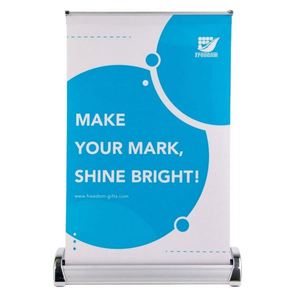 Factory Price Mini Retractable <b>Banner</b> Stand Table Top Roll up <b>Banner</b> - Product Image 1