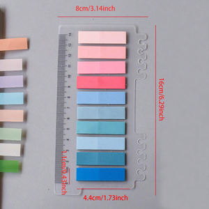 Blocchetti Memo Trasparenti Riutilizzabili con Righello, Autoadesivi e Riposizionabili, Grande Formato, Marca DEXIN, 21*8.5cm, 200 Fogli, Personalizzabili - Product Image 6