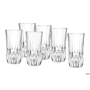Verres RCR Adagio, lot de 6, 40 cl, en cristal, design classique, transparents, compatibles lave-vaisselle, pour les fêtes - Product Image 1