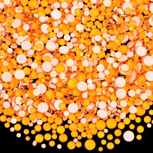 Strass en verre OLeeya en gros, mélange néon 2028, tailles SS6-SS20, à dos plat, non thermocollants, pour la décoration des ongles - Product Image 2