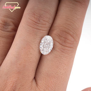 เพชรรูปไข่เพาะเลี้ยงในห้องปฏิบัติการ IGI เกรด DEF สีทองคำเปลว ขนาด 1-10 กะรัต ความสะอาดระดับ VVS VS ผลิตด้วยวิธี HPHT CVD สำหรับทำเครื่องประดับ (ขั้นต่ำ 1 ชิ้น) - Product Image 2