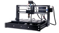 Mini routeur CNC 3020 Pro 2-en-1, machine de gravure laser de bureau avec laser CO2 haute puissance optique pour la découpe du bois et des planches à fromage