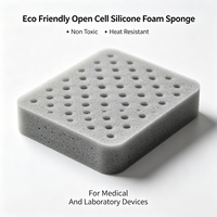 Éponge en mousse de silicone à cellules ouvertes écologique, non toxique, résistante à la chaleur, pour équipements de laboratoire
