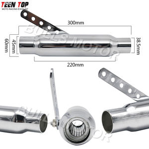 Para <span class=keywords><strong>Harley</strong></span> <span class=keywords><strong>Davidson</strong></span> silenciador de escape Cromo Negro Universal motocicleta escape Cafe Racer silenciador Moto 38mm - Product Image 6