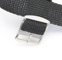 Bracelet de montre en nylon tissé vert militaire 14mm 16mm 18mm 20mm 22mm avec boucle noire Bracelet perlon tressé Tropic