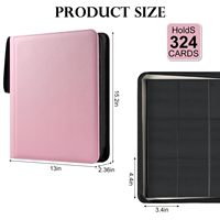 Classeur multi-poches en PU avec fermeture éclair robuste, pour cartes 3x4, idéal pour objets de collection sportifs et cartes de jeux TCG