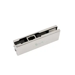 Self closing hydraulic door closer frameless glass clamp stainless steel bottom patch fitting