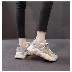 Chaussures de sport pour femmes à semelle épaisse, antidérapantes, à lacets, en mesh, avec semelle en caoutchouc, pour la gym, le jogging et la marche - Product Image 3