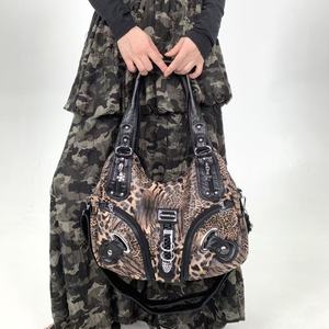 Bolso de Hombro con Estampado de <span class=keywords><strong>Leopardo</strong></span> Estilo Y2K Vintage, con Múltiples Compartimentos, Bolso <span class=keywords><strong>Bandolera</strong></span> Maillard - Product Image 3