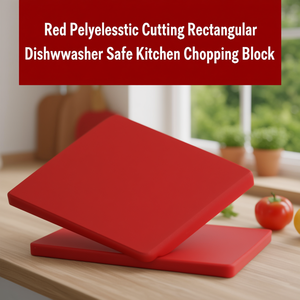 Tagliere Rettangolare in Polietilene Rosso Lavabile in Lavastoviglie per Cucina - Product Image 3