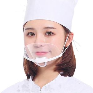 Pelindung Mulut Anti Ludah Restoran, Masker Plastik Transparan Anti Kabut, Dapat Digunakan Kembali, Bentuk Senyum - Product Image 4