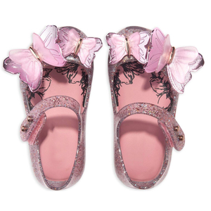 Trẻ Em Mùa Hè Ultragirl Bay BB Jelly Sandal Đôi Bướm PVC Nhựa Giày Long Lanh Trên PU Đế Phẳng Tính Năng - Product Image 1