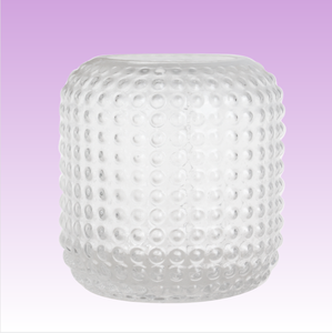 Hobnail <b>Bubble</b> Hand Blown Clear Glass <b>Vase</b> Minimalist Art Glass <b>Vase</b> For Floral Arrangement Wedding Home Living Room Table - Product Image 5