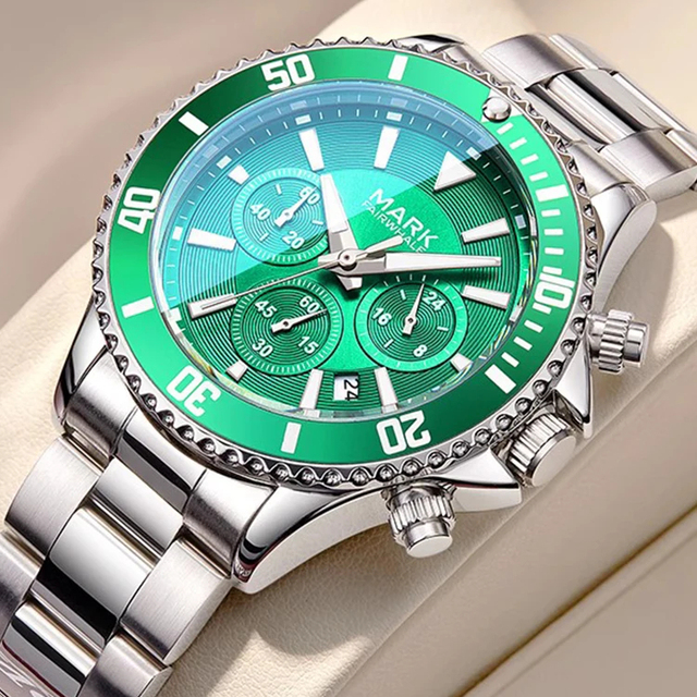Mark Fairwhale OEM Custom Logo Men Stainless Steel Business Watches With Calendar Luxury Male Sport Watch Quartz Clock FW-5770