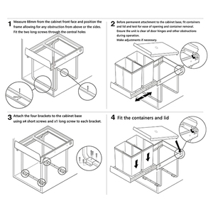 <span class=keywords><strong>Tiroir</strong></span> de recyclage <span class=keywords><strong>coulissant</strong></span> de tri 40 litres <span class=keywords><strong>armoire</strong></span> ménage caché <span class=keywords><strong>cuisine</strong></span> poubelle déchets <span class=keywords><strong>avec</strong></span> couvercle poubelle retirer grand - Product Image 6
