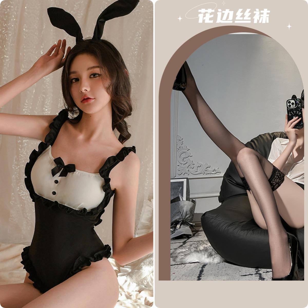 Bunny Girl Suit + Black Lace Stockings