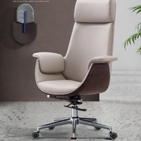 Fauteuil de bureau ergonomique moderne neuf en gros, dossier haut, réglable, base en acier inoxydable, mobilier de salon