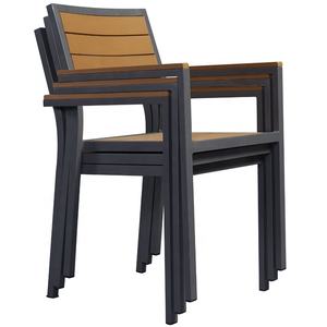 Moderno giardino portico mobili 7 pezzo di plastica <span class=keywords><strong>legno</strong></span> alluminio set <span class=keywords><strong>da</strong></span> pranzo Patio all'aperto <span class=keywords><strong>tavoli</strong></span> e sedie 6 posti - Product Image 6