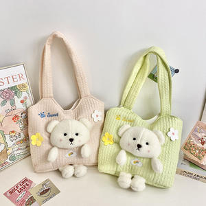 Tas tangan anak perempuan, tas ransel Mini lucu kartun beruang mewah, tas sekolah modis anak-anak - Product Image 4