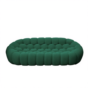 Divano a Tre Posti in Stile Minimalista Italiano, Design Compatto, Imballaggio Arrotolato in Cotone, Multifunzionale per Soggiorno - Product Image 1