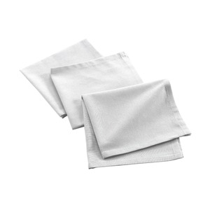 LOT DE 3 NAPPES DE TABLE 40X40CM EN COTON BLANC MISTRAL GRS - Product Image 1