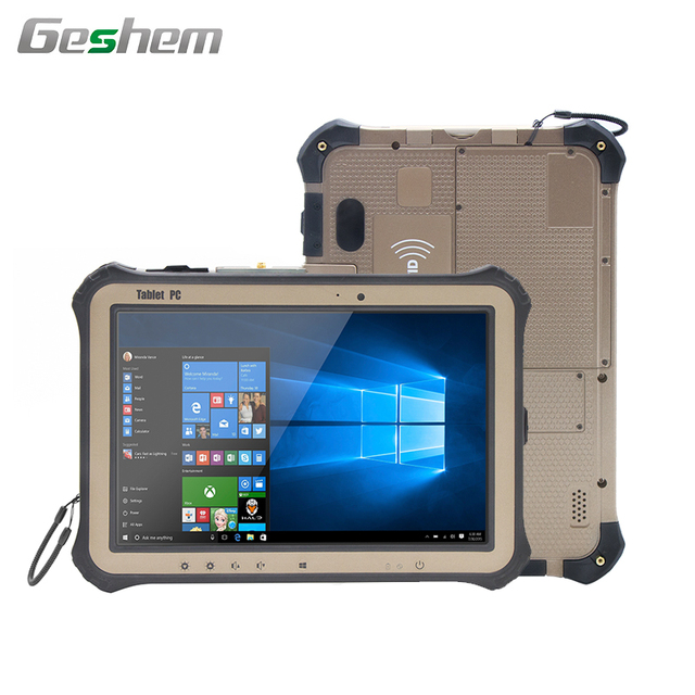 Geshem 10 Inch Intel Quad Core N2930 Win10/Linux 4G WiFi LTE IP65 Waterproof 64GB SSD Industrial Rugged Tablet