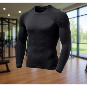 Traje de Compresión Deportivo Nestrue para Hombre, Manga Larga, Cuello Redondo, Transpirable, Secado Rápido, Protección UV, Ropa Deportiva Unisex para Adultos - Product Image 2