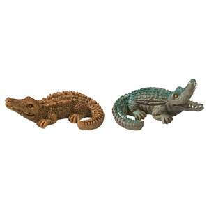 Statuette de crocodile miniature en résine, figurines d'animaux pour la décoration de pelouse, jardin et bonsaï, accessoires en sachet surprise - Product Image 5
