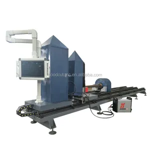 Automatic beveling torch 8 axis metal cnc plasma tube cutting machine for Square and circular pipe