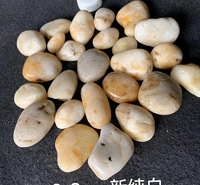 Modern Design 14x14 Indian Marble Natural Egg River Stone Sand Cobbles Pebbles Polished Finish for Garden Flooring M2