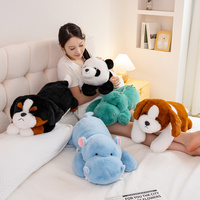 Peluche Panda Rouge Géant à Longs Bras OEM ODM, Coussin Doux et Câlin pour Décoration Intérieure, Cadeaux d'Anniversaire et Compagnon