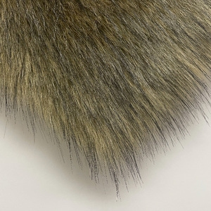 Marrone 80mm catione lungo pelo pelliccia sintetica tinto in morbido tessuto di pelliccia per abbigliamento - Product Image 4
