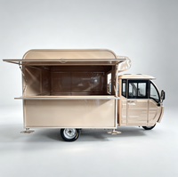 Tricycle alimentaire mobile électrique en acier inoxydable, chariot de vente ambulant commercial, camion de restauration rapide pour glaces et bonbons