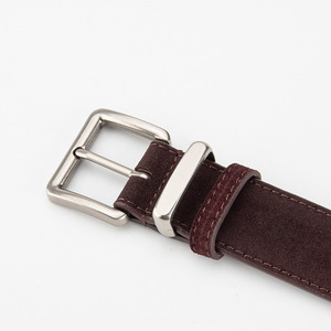 <span class=keywords><strong>Ceinture</strong></span> en cuir de vachette véritable pour <span class=keywords><strong>femme</strong></span>, style rétro vintage, en daim givré, polyvalente pour pulls et jupes, vente en gros d'usine, boucle en alliage - Product Image 2