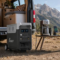 Station d'alimentation portable Fossibot F3600Pro 3840Wh 3600W, chargement solaire en 1,8h, cellules de batterie optimisées, extensible, avec roues