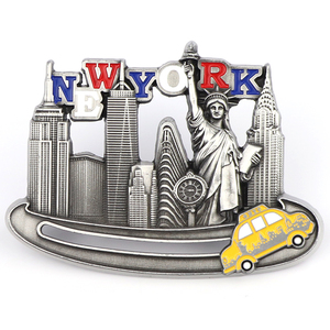 Aimants de réfrigérateur en métal émaillé 3D, souvenir de New York, en alliage de zinc, design personnalisé, <span class=keywords><strong>mobiles</strong></span> - Product Image 4