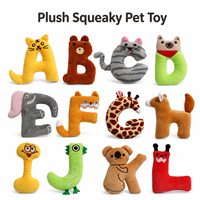 Jouet pour chien en peluche léger A-Z avec couineur pour chiens de petite et moyenne taille et séances de mastication en intérieur sous surveillance