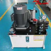 Station d'alimentation hydraulique multi-stations avec groupe de vannes à cartouche, station d'alimentation hydraulique refroidie par air externe