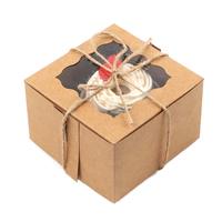 50 paquets de petites pochettes en carton de 4 pouces avec fenêtre pour biscuits, revêtement UV, lamination mate, gaufrage, matériaux recyclés, recyclables pour