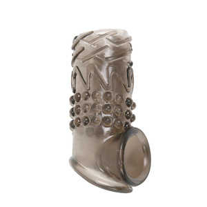 Transparentes High-End-Kondom für Männer mit Wolfs zähnen und Stachels chloss Ein <span class=keywords><strong>Premium</strong></span>-Vibrations spielzeug für männliche Sex für Erwachsene - Product Image 1